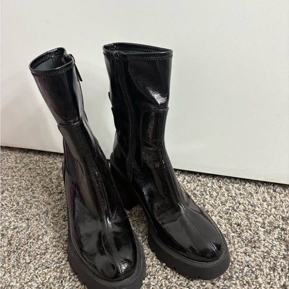 Zara Shoes - Black Patent Leather Women's Boots